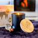 Birthday Customised Engraved Wooden Lid Zodiac Soy Black Candle with Wood Wick Leo