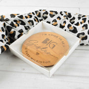 Customised Engraved Wooden Round Baby Announcements