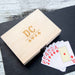 Personalised Engraved Wooden Gift Boxed Playing Card Box