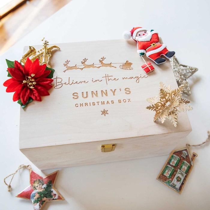 Personalised Engraved Christmas Day Wooden Box