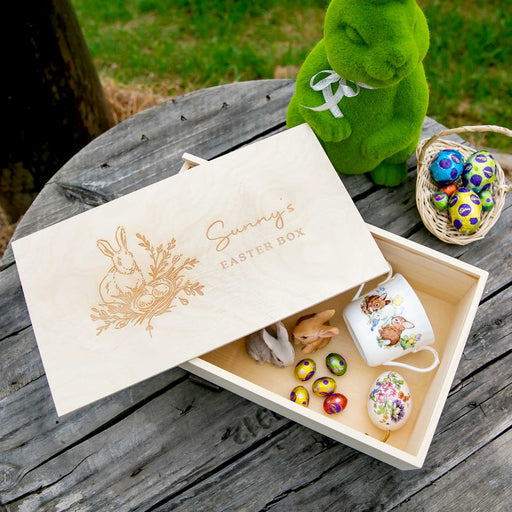 Customised Engraved Wooden Easter Keepsake Box