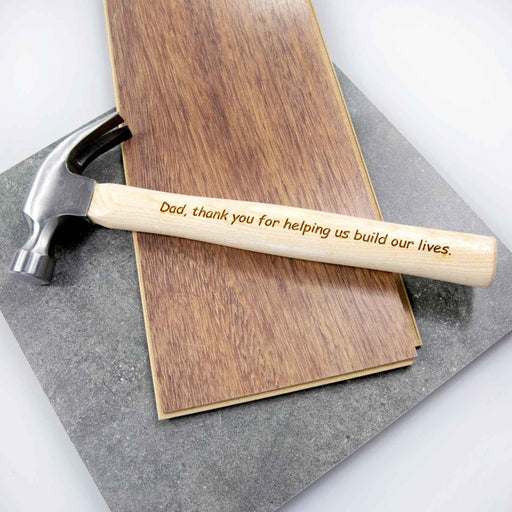 Personalised Engraved Wedding Bridal party thank you gift wooden hammer
