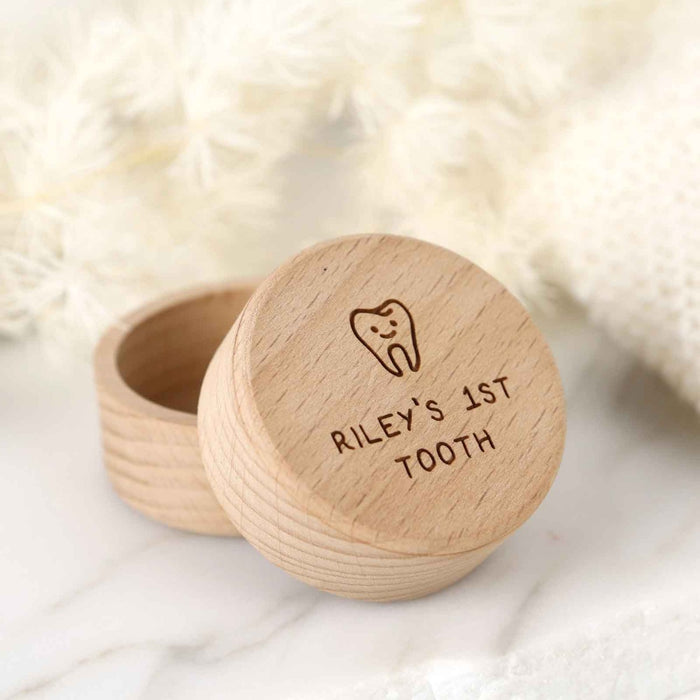 Customised Engraved Wooden Tooth Fairy Box Birthday Gift