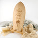 Custom Designed Engraved Wooden Surfboard Wedding Reception Sign