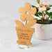 Personalised Engraved Wooden Flower pot Teacher Christmas Present with acrylic stand