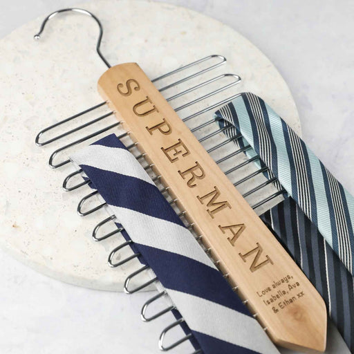 Customised Engraved Father's Day Tie holder gift