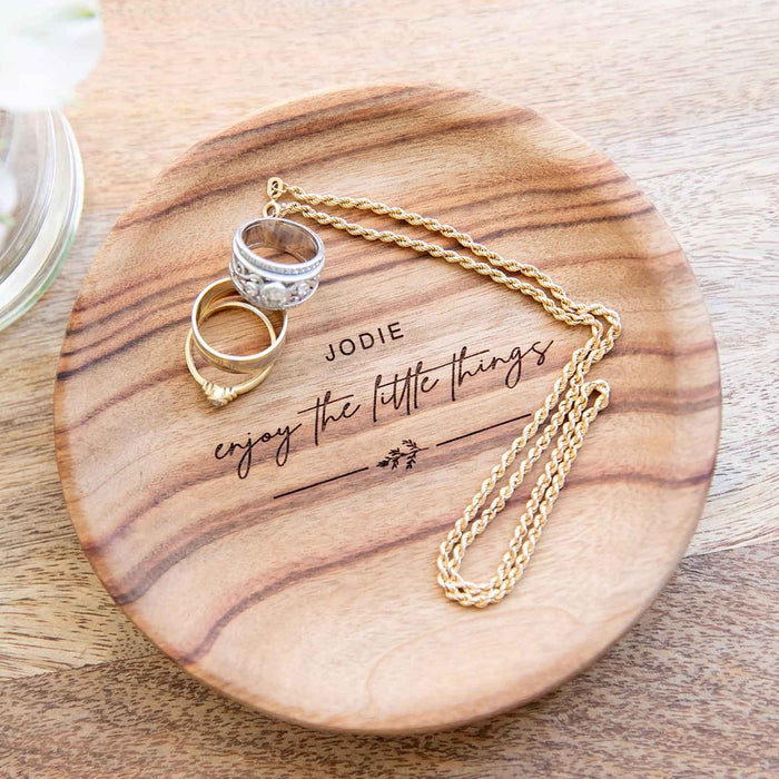 Personalised Engraved Wooden Trinket Dish Christmas Present
