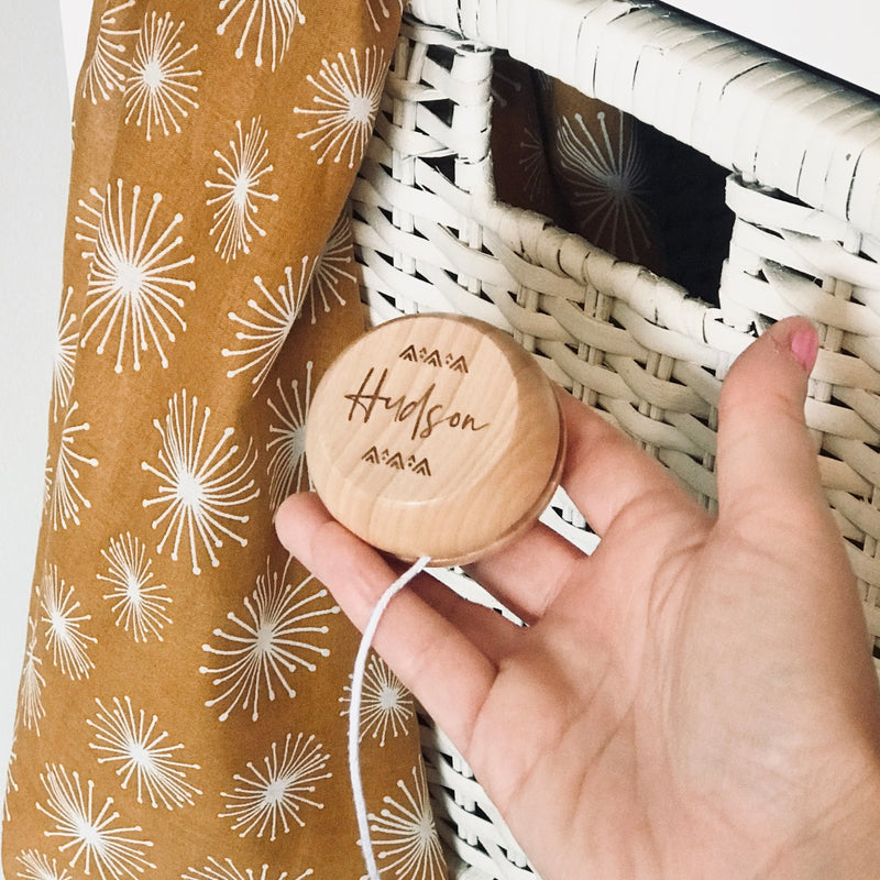 Custom Engraved Birch Wood Yoyo Birthday Present
