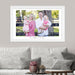 Wall Hanging Acrylic Family Photo Print in White Wooden Frame Birthday Present