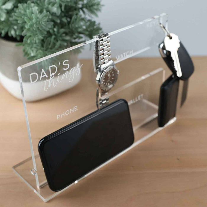 Personalised Engraved Father's Day Phone, Watch, Wallet, Keys organiser Present