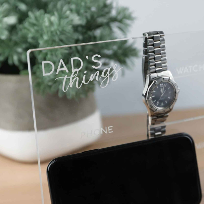 Father's Day Engraved Acrylic Accessories Holder