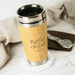 Customised Engraved Father's Wooden Bamboo Travel Mug Cup Day Present