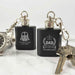 Personalised Engraved Father's Day Black Mini Hip Flask Keyring Presents