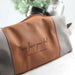 Customised Engraved Father's Day "We love you Dad" Tan Leather Toiletry Bag Present