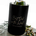 Custom Artwork Engraved Father's Day Black Stainless Steel Champagne Cooler Present