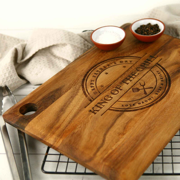 Engraved Father's Day Rectangle Acacia Serving Board