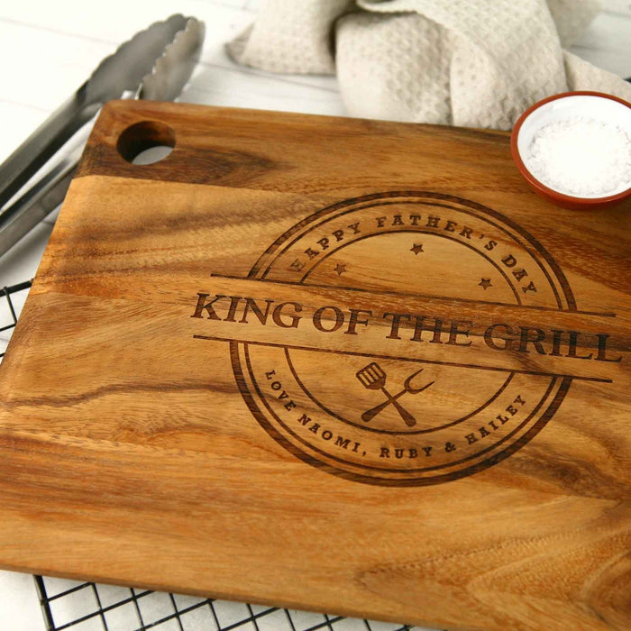Engraved Father's Day Rectangle Acacia Serving Board