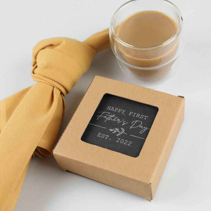Engraved Father's Day Gift Boxed Set of 4 Slate Coasters