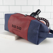 Personalised leatherette toiletries bag for Father's Day
