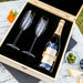 Personalised Engraved Wooden Gift Boxed 195ml Champagne Glass Set