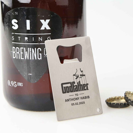 Personalised Engraved The Godfather Credit Card bottle Opener Present