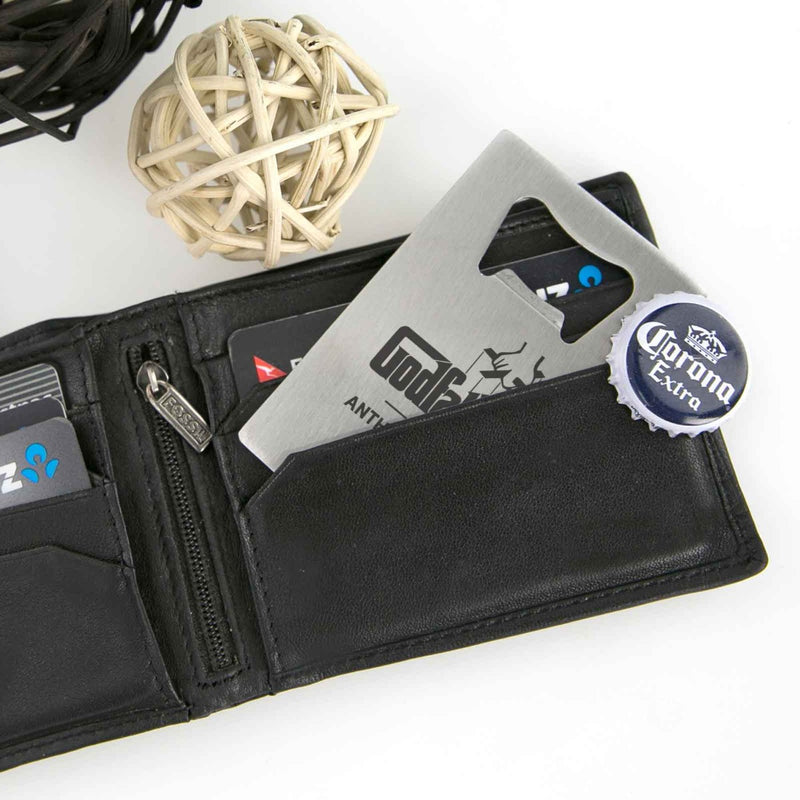 Custom Designed Engraved The Godfather Credit Card bottle Opener Present