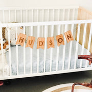 Personalised Engraved Name Wooden Baby Bunting