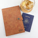 Personalised Engraved Father's Day Tan Leather Passport Holder Present