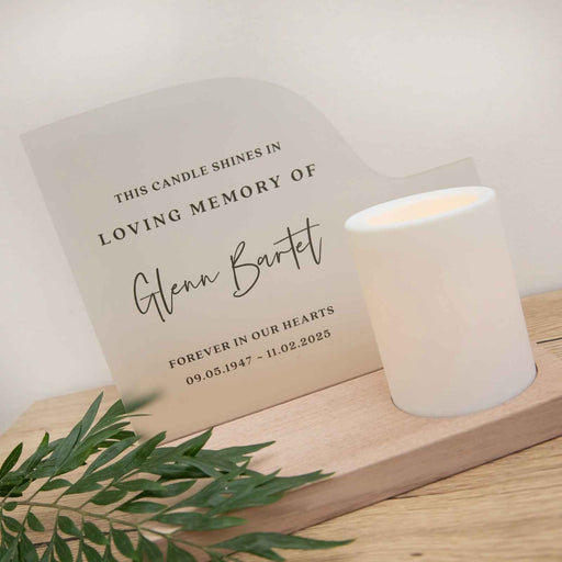 Customised Printed Wedding Loving Memory Memorial Candle