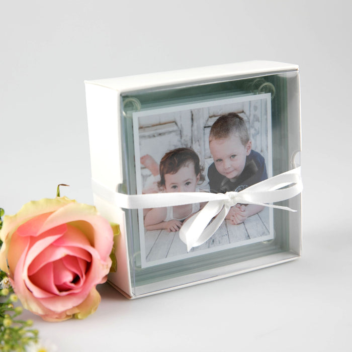 Customised Colour Printed Mother's Day Photo Glass Coaster Set Gift