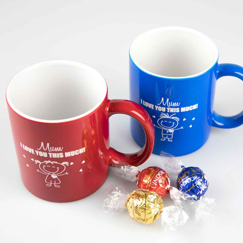 Red and Blue Professionally Laser Engraved Mother's Day Mug