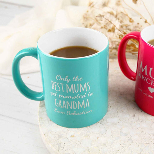 Custom Designed Engraved Mother's Day Coffee Mug Present- Only the Best Mum's get Promoted to Grandma