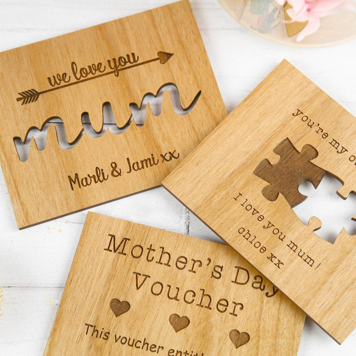 Personalised Engraved Magnetic Mother's Day Cards Gift