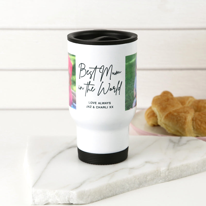Custom Artwork Photo Printed Stainless Steel Insulated Travel Mug 440ml Mother's Day Gift
