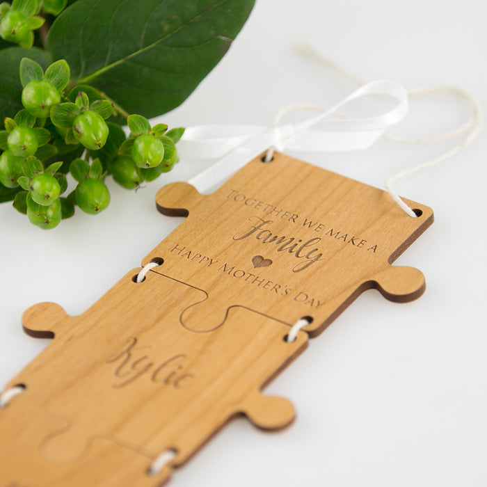 Custom Designed Engraved Mother’s Day Puzzle Hanger Present