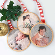 Personalised Colour Photo Printed Christmas Tree Decoration Present