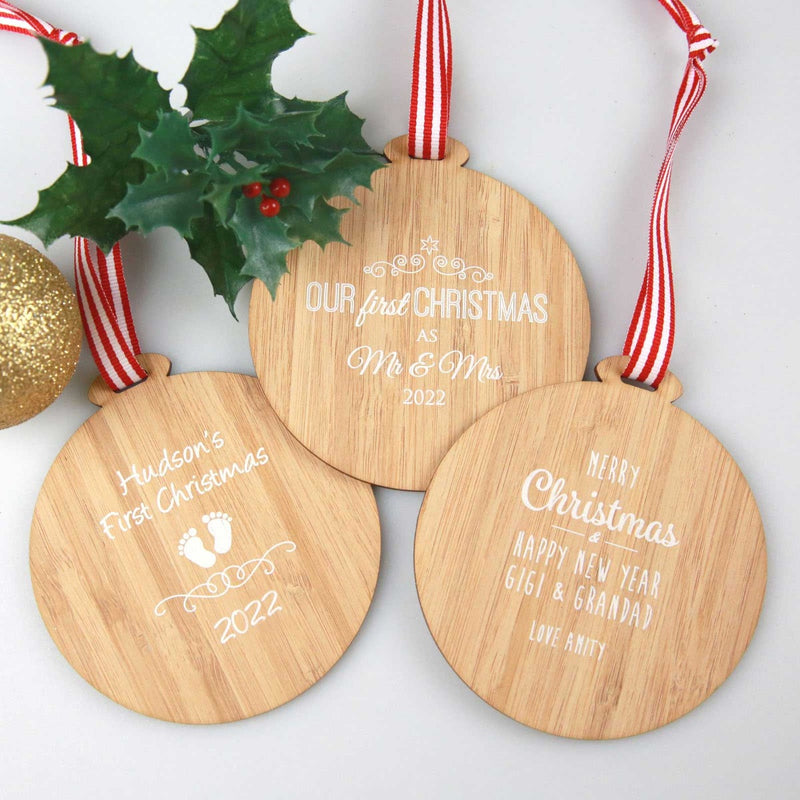 Customised Colour Photo Printed Christmas Tree Decoration Present