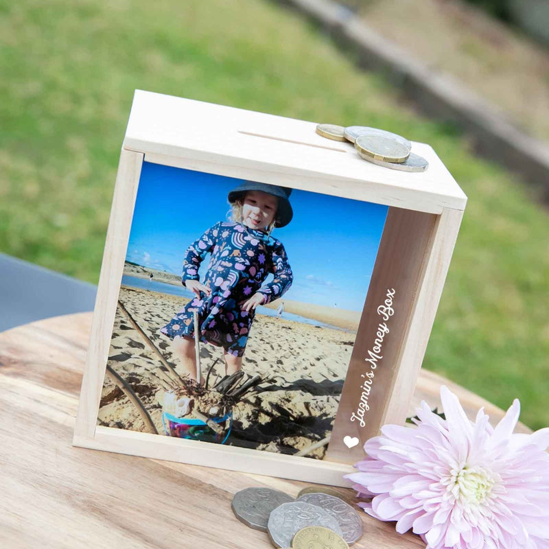 Customised Printed Name Photo Large Money Box