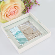 Personalised printed wedding glass coaster in gift box