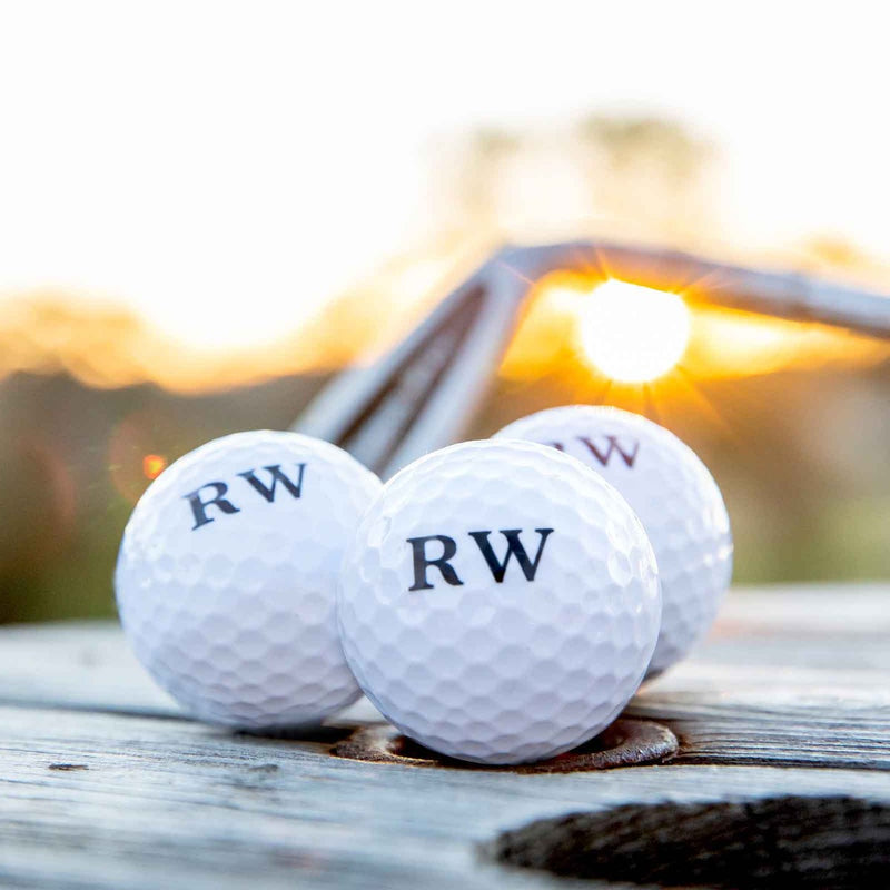Set of three custom golf balls for golf lovers