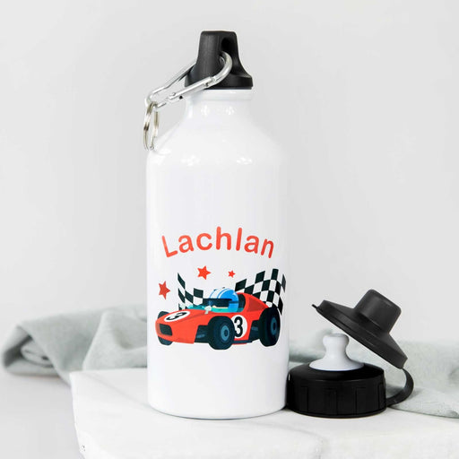 Personalised Printed Race Car Kids Drink Bottle 500ml