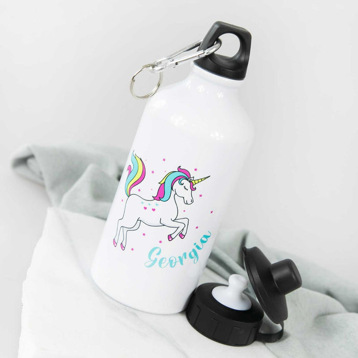 Customised Printed Unicorn White water Bottle Kids 500ml