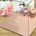 Custom Designed Engraved Rose Gold Acrylic Wedding Wishing Well Box