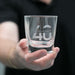 Personalised Engraved 40th Birthday Milestone Scotch Glass Present