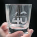 Custom designed engraved 40th Milestone Scotch Glass Birthday Present