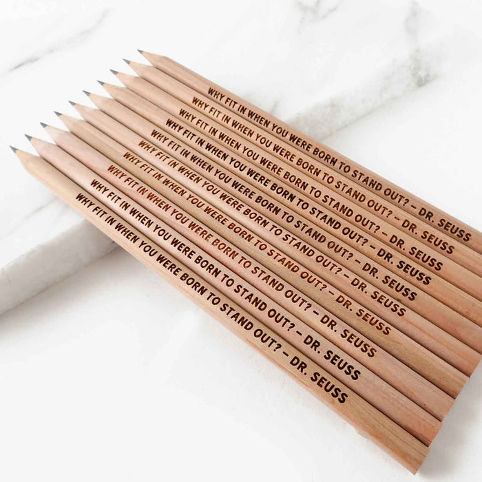 Bulk Discounted Engraved Student Graduation Wooden Pencils Set of 10
