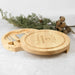 Custom Artwork Engraved Teacher's Round Wooden Board Cheese Knife Set Christmas Present