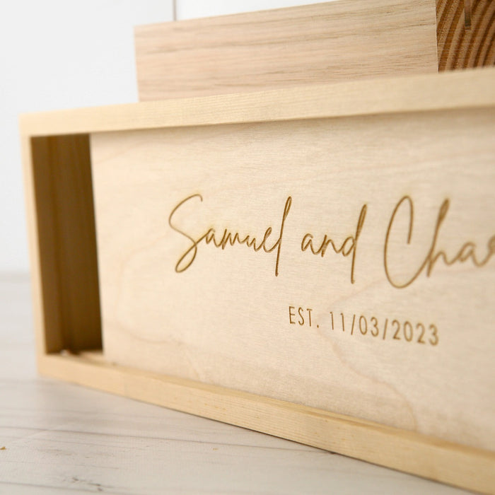Custom Engraved Bucket List Sign with Wooden Keepsake Box