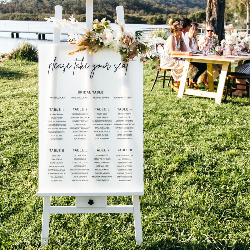 Printed A1 Size Wedding Welcome Sign / Wedding Seating Chart