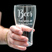 Customised Engraved Beer Glasses Parenting survival glasses Present